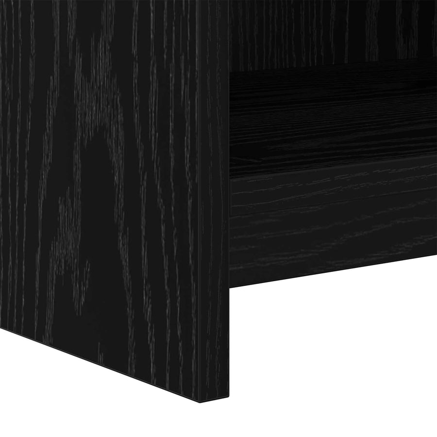 TV-kast 168 x 33 x 47 cm Zwart eiken Bewerkt hout