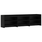 TV-kast 168x33x47 cm zwart eiken bewerkt hout
