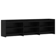 TV-kast 168x33x47 cm zwart eiken bewerkt hout