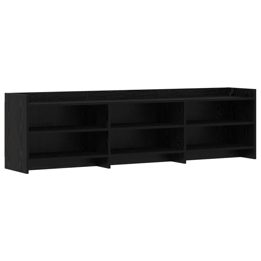 TV-kast 168 x 33 x 47 cm Zwart eiken Bewerkt hout