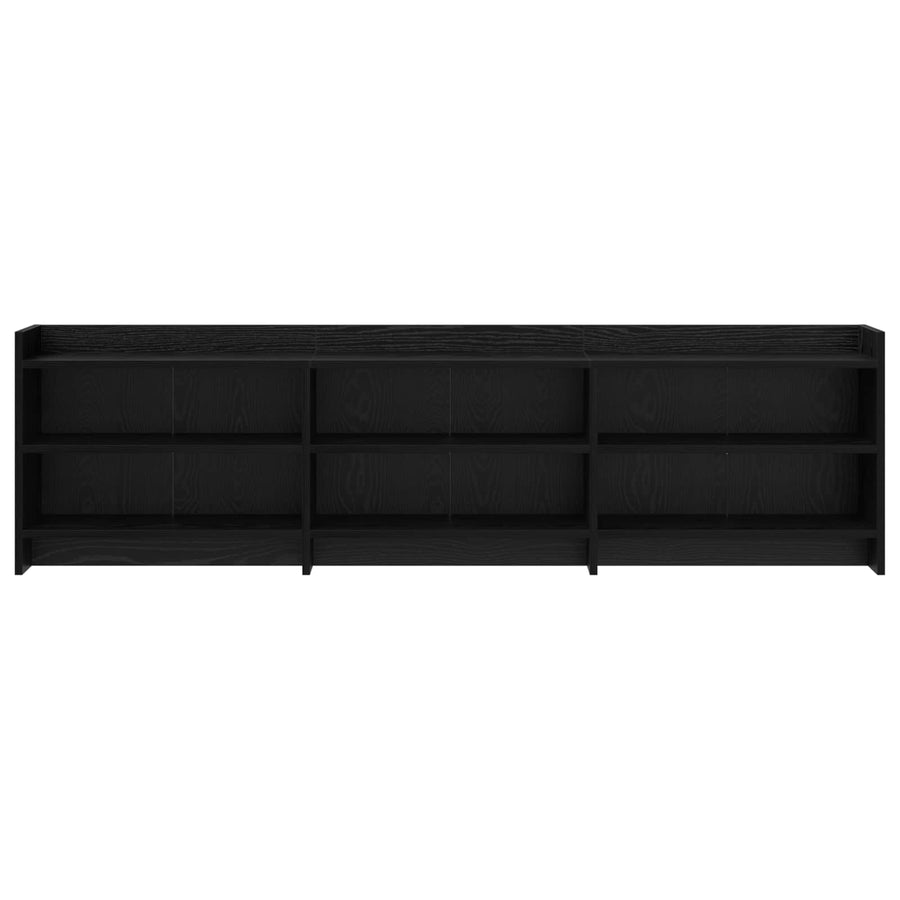 TV-kast 168 x 33 x 47 cm Zwart eiken Bewerkt hout