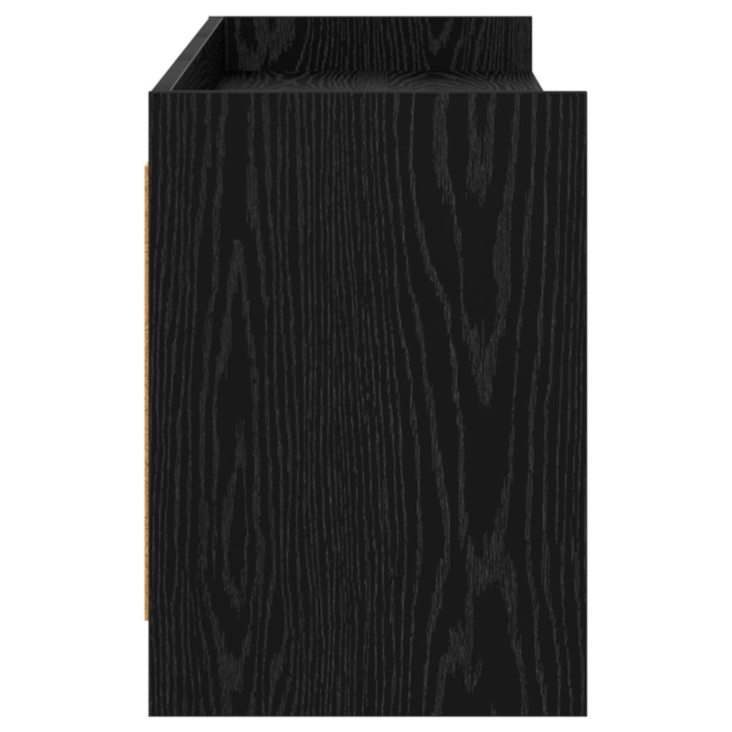 TV-kast 168 x 33 x 47 cm Zwart eiken Bewerkt hout