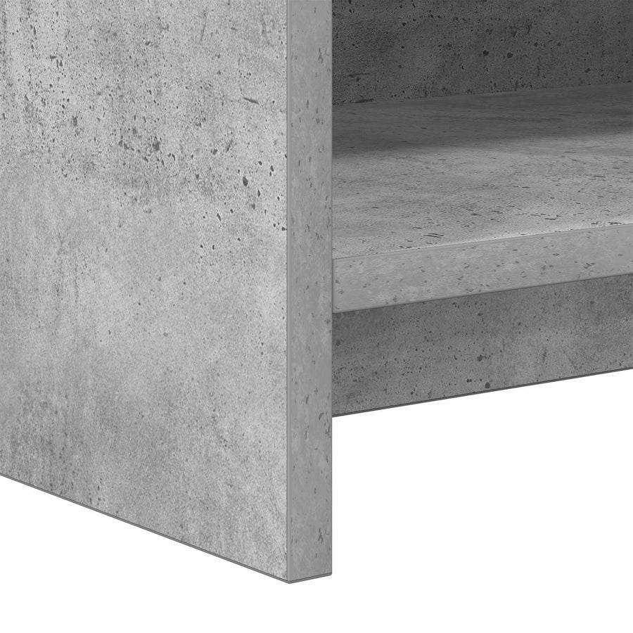 TV-kast 168 x 33 x 47 cm Betongrijs Bewerkt hout