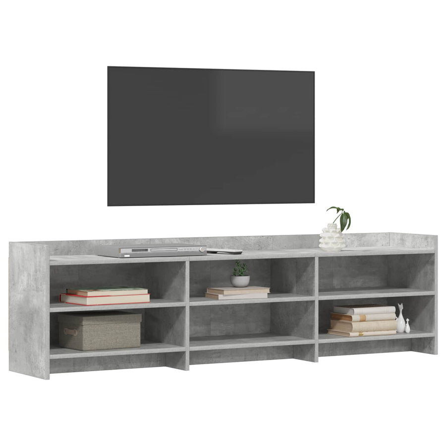 TV-kast 168 x 33 x 47 cm Betongrijs Bewerkt hout