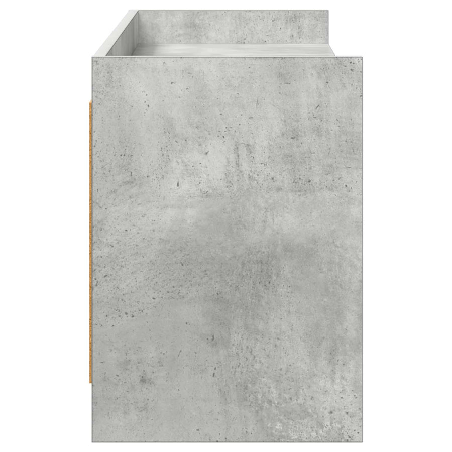 TV-kast 168 x 33 x 47 cm Betongrijs Bewerkt hout