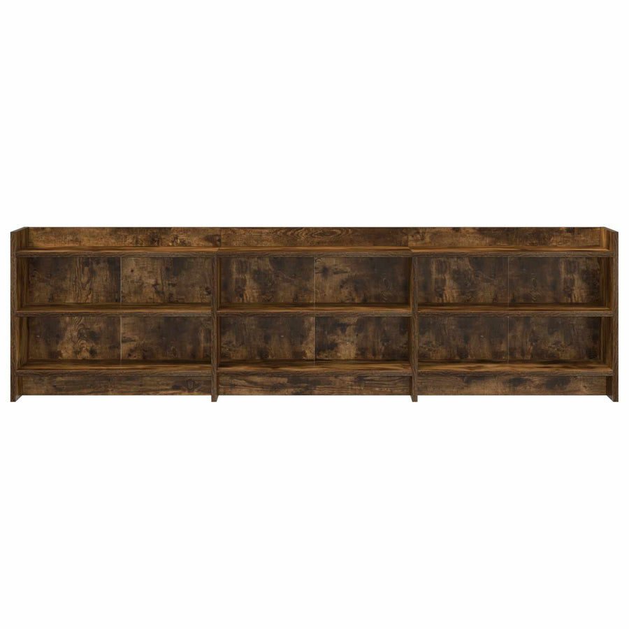 TV-kast 168 x 33 x 47 cm Gerookt eiken Bewerkt hout