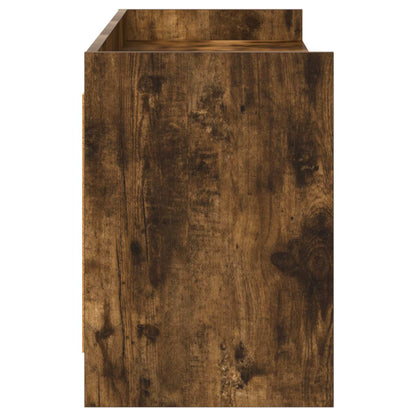 TV-kast 168 x 33 x 47 cm Gerookt eiken Bewerkt hout