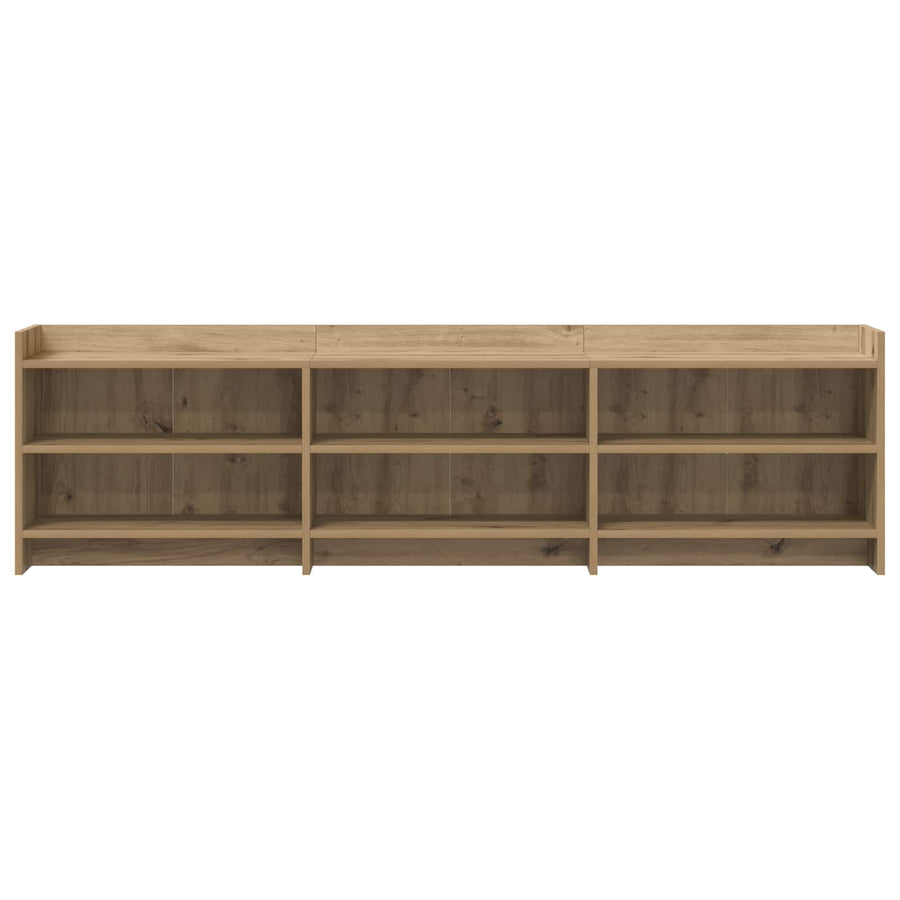 TV-kast 168 x 33 x 47 cm Artisanaal eiken Bewerkt hout