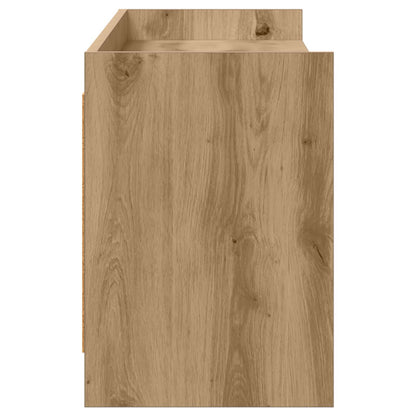 TV-kast 168 x 33 x 47 cm Artisanaal eiken Bewerkt hout