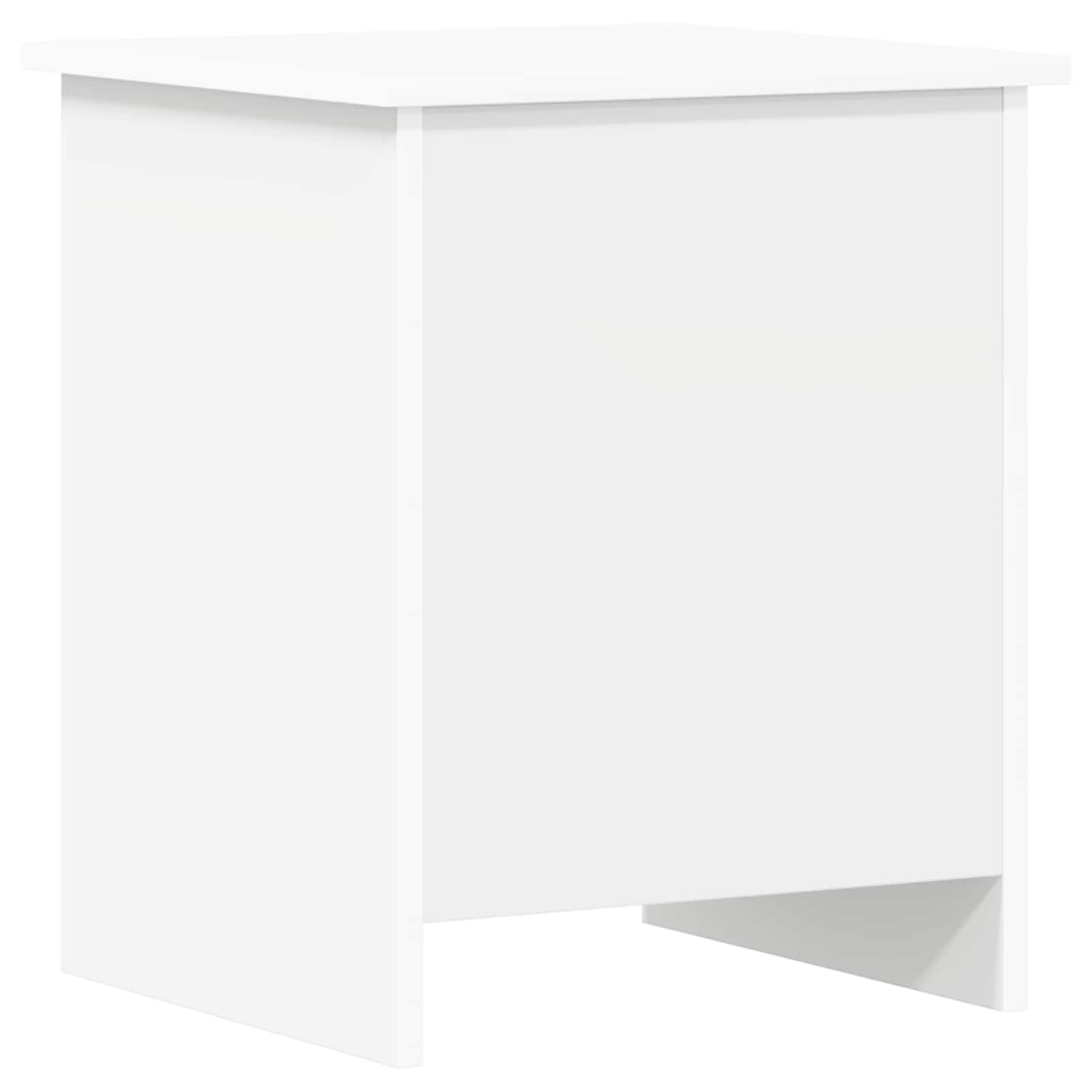 Opbergkist met opslag Wit 40 x 40 x 50 cm Bewerkt hout