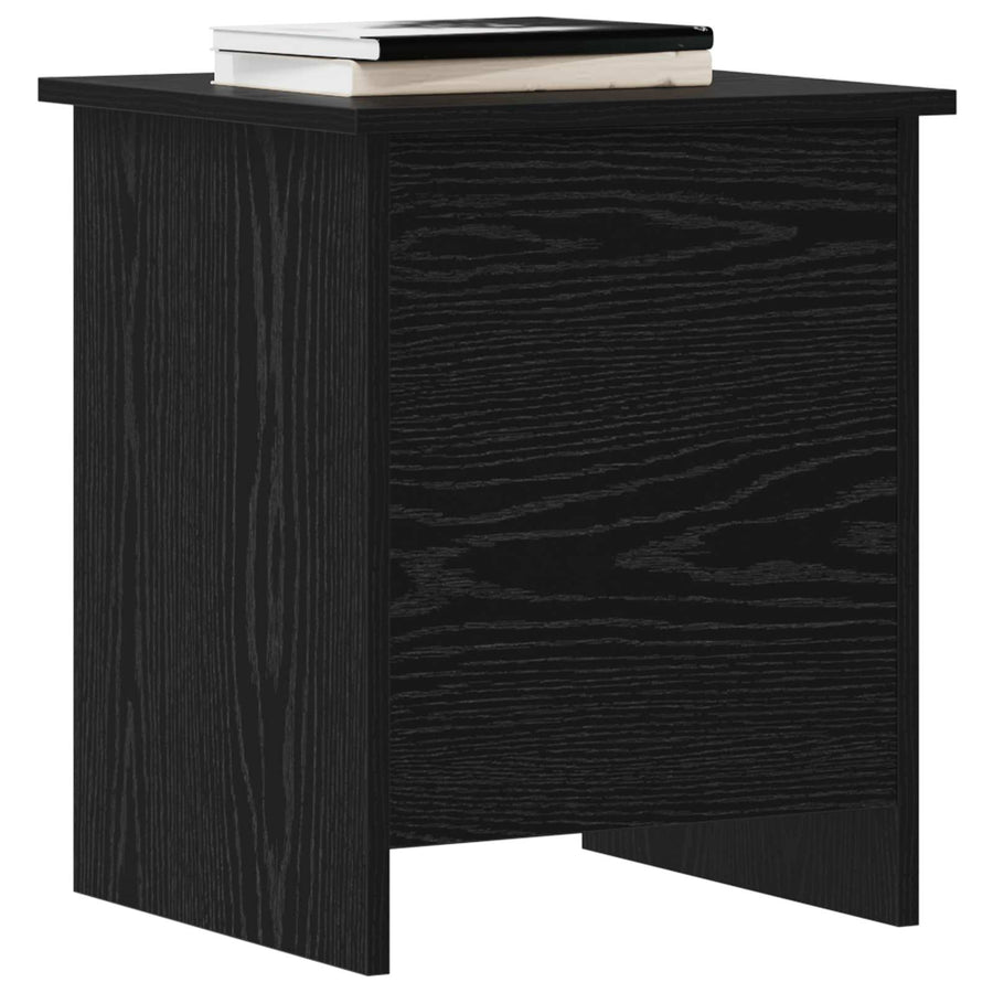 Opbergkist met opslag Zwart eiken 40 x 40 x 50 cm Bewerkt hout