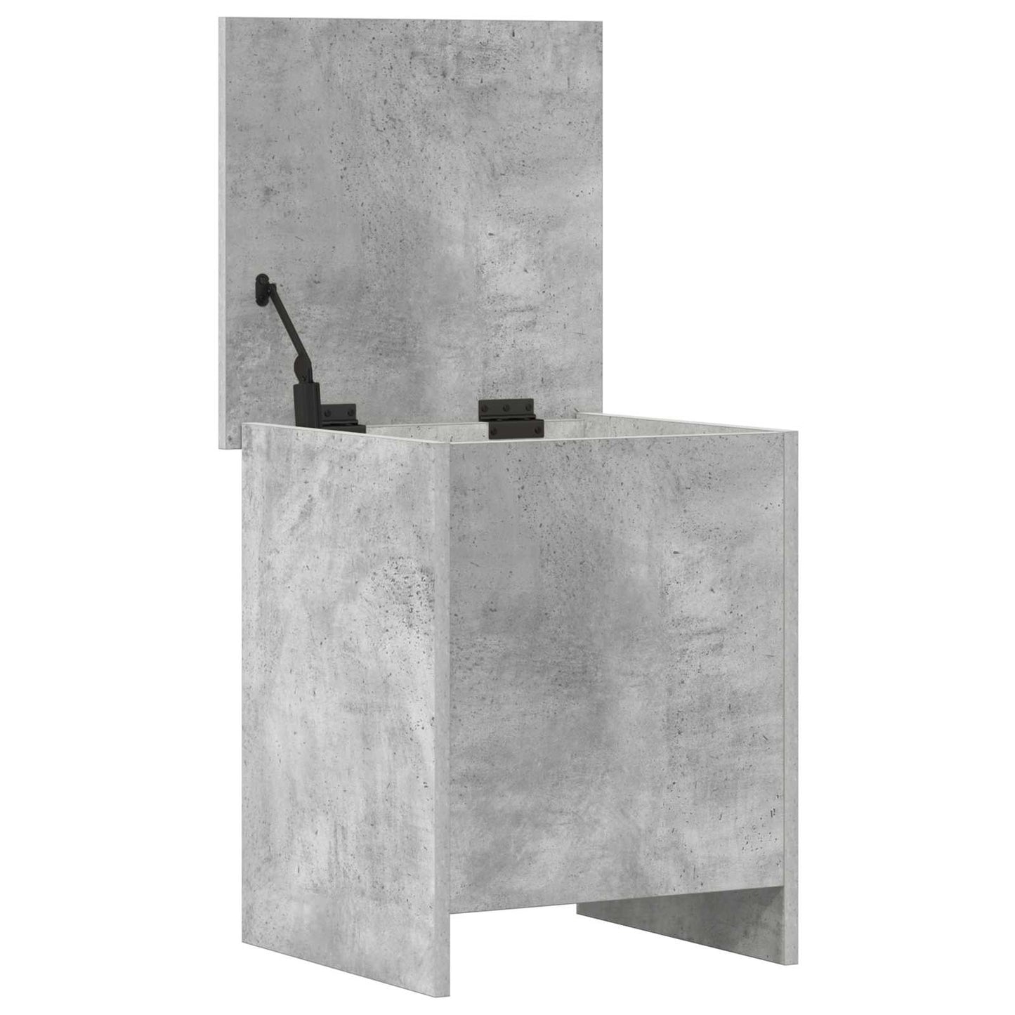 Opbergkist met opslag Betongrijs 40 x 40 x 50 cm Bewerkt hout