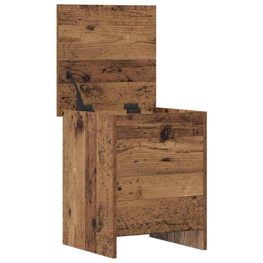 Opbergkist met opslag Oud hout 40 x 40 x 50 cm Bewerkt hout