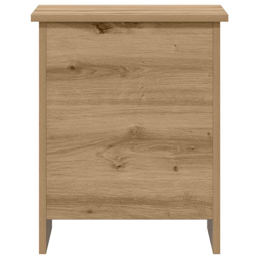 Opbergkist Artisanaal eiken 40 x 40 x 50 cm Bewerkt hout