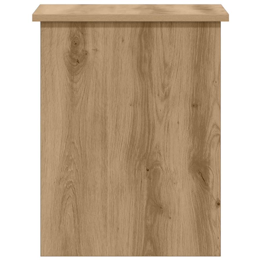 Opbergkist Artisanaal eiken 40 x 40 x 50 cm Bewerkt hout