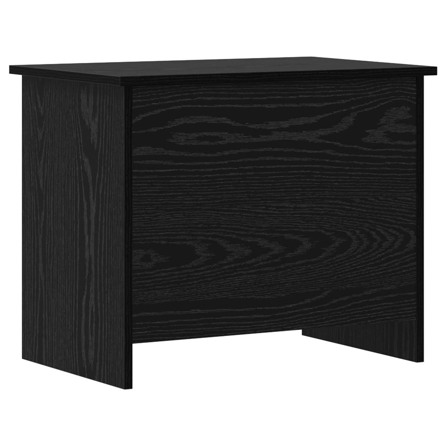 Opbergkist met opslag Zwart eiken 60 x 40 x 50 cm Bewerkt hout