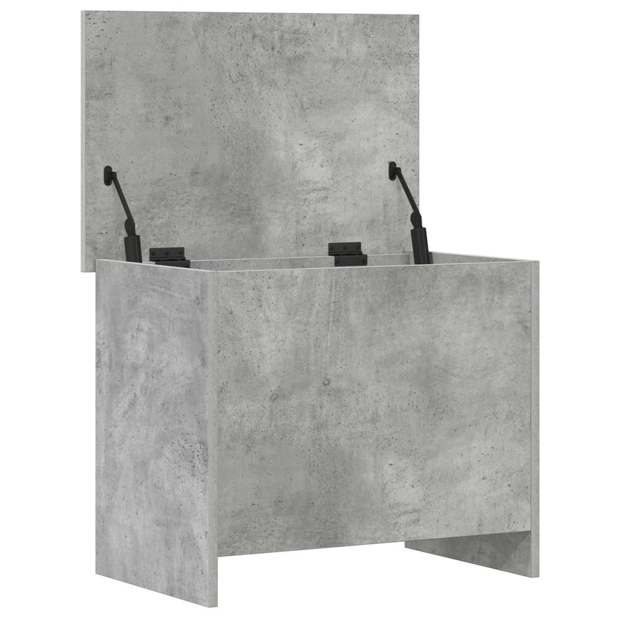 Opbergkist met opslag Betongrijs 60 x 40 x 50 cm Bewerkt hout