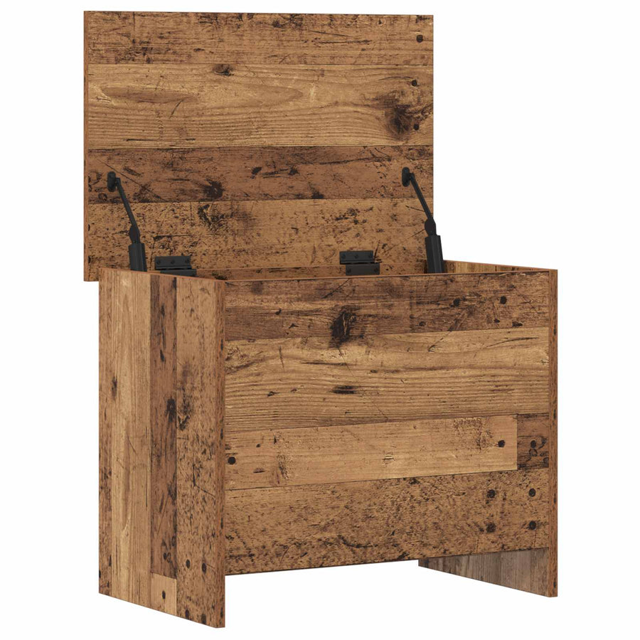 Opbergkist met opslag Oud hout 60 x 40 x 50 cm Bewerkt hout