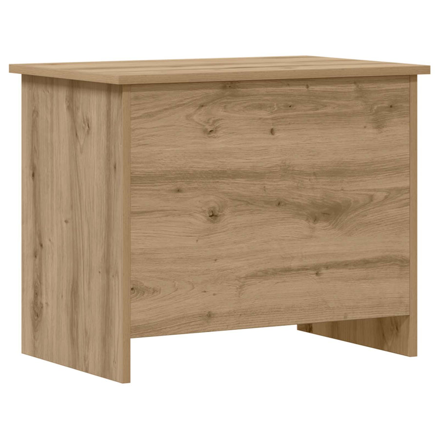 Opbergkist Artisanaal eiken 60 x 40 x 50 cm Bewerkt hout