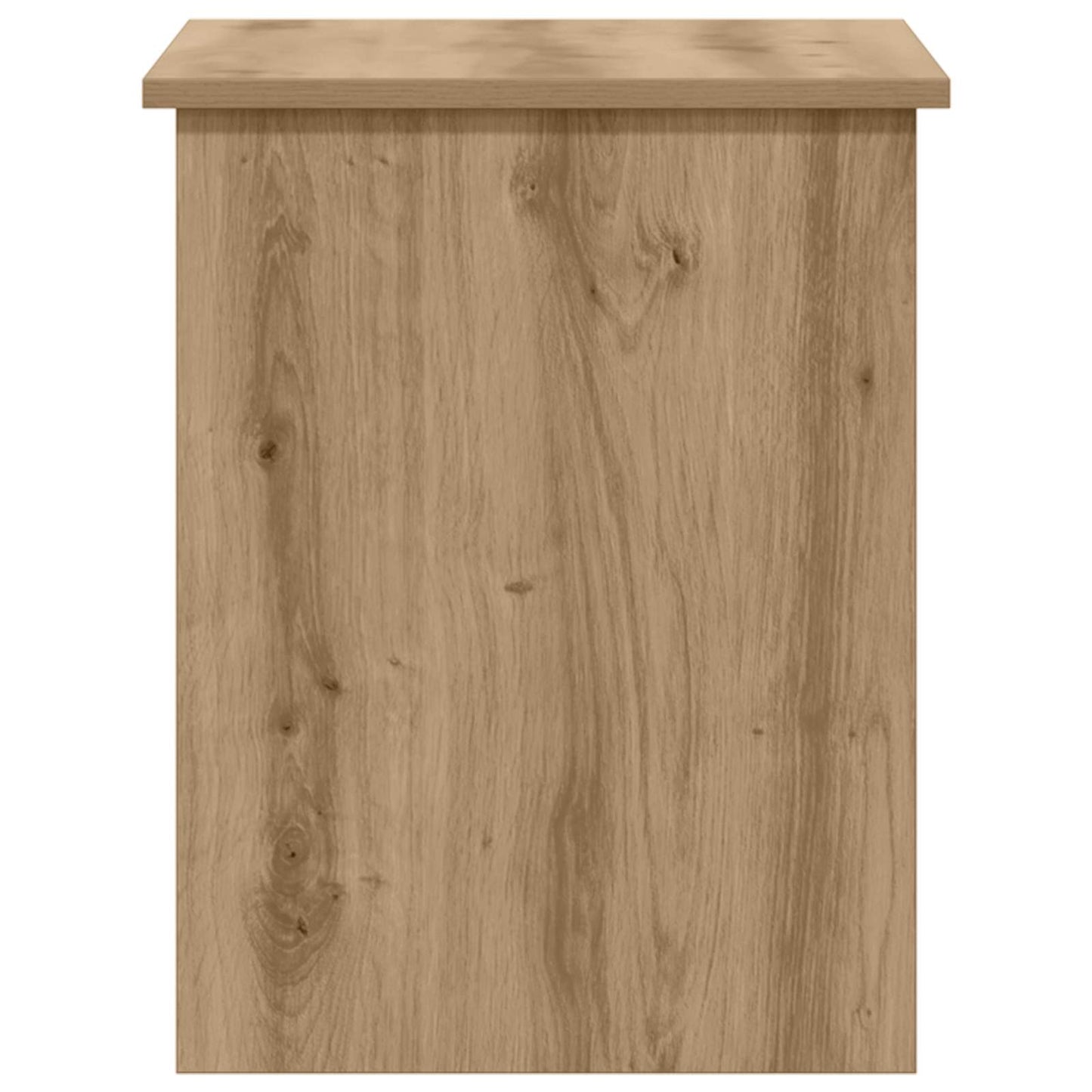 Opbergkist Artisanaal eiken 60 x 40 x 50 cm Bewerkt hout