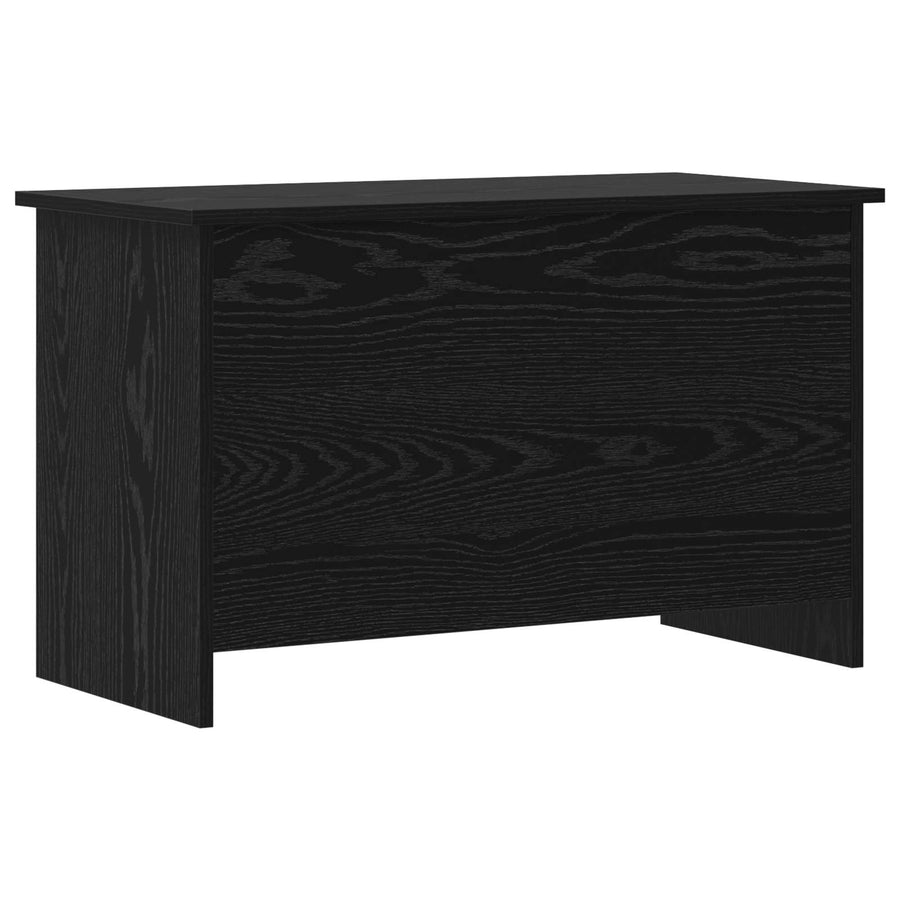 Opbergkist met opslag Zwart eiken 80 x 40 x 50 cm Bewerkt hout