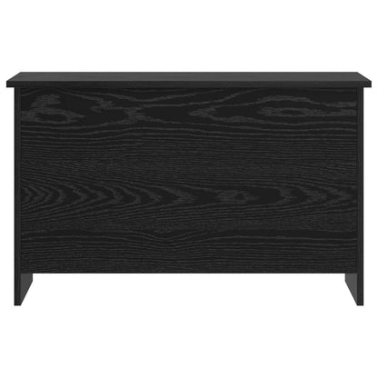Opbergkist met opslag Zwart eiken 80 x 40 x 50 cm Bewerkt hout