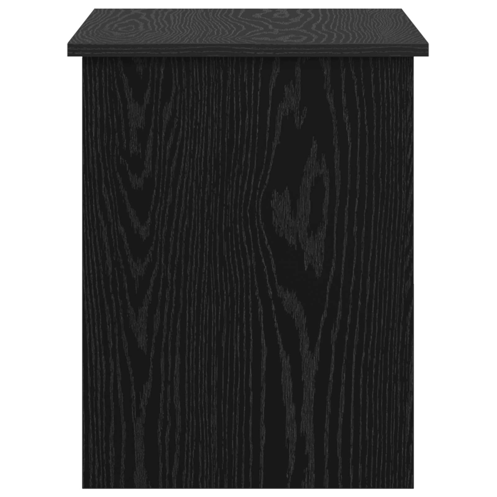 Opbergkist met opslag Zwart eiken 80 x 40 x 50 cm Bewerkt hout