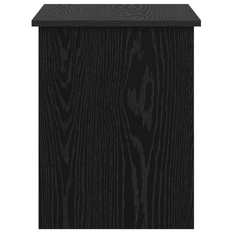 Opbergkist met opslag Zwart eiken 80 x 40 x 50 cm Bewerkt hout