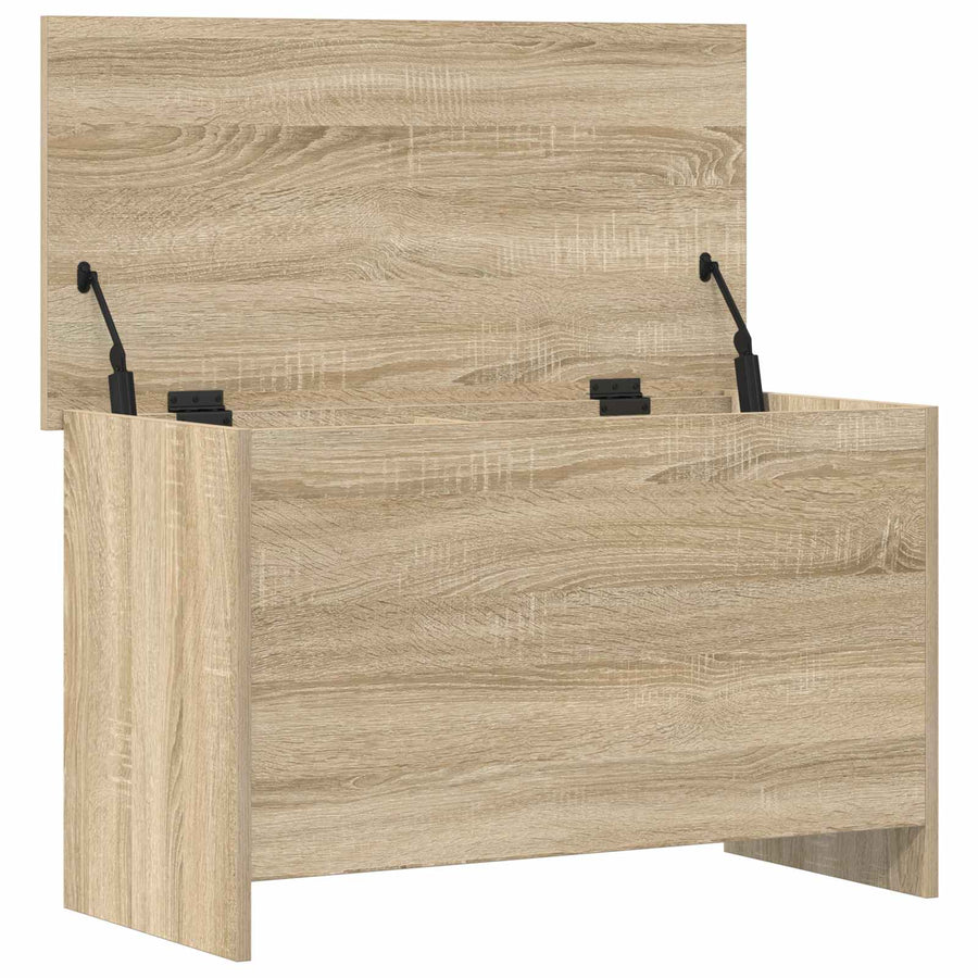 Opbergkist met opslag Sonoma Eiken 80 x 40 x 50 cm Bewerkt hout