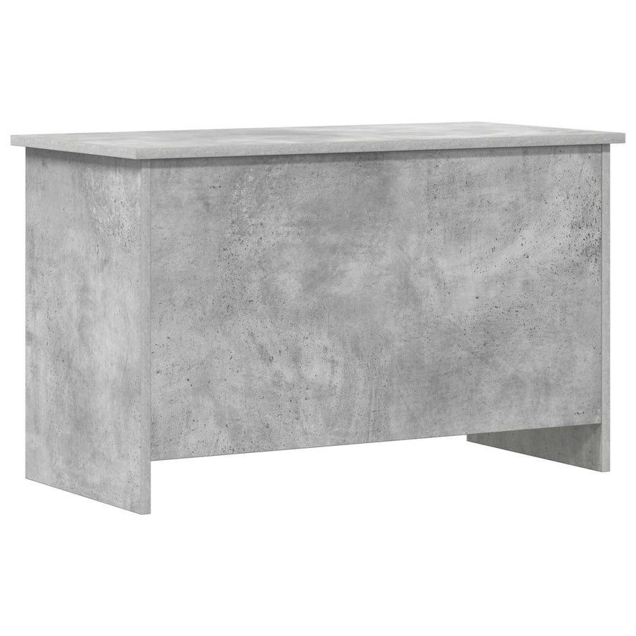Opbergkist met opslag Betongrijs 80 x 40 x 50 cm Bewerkt hout
