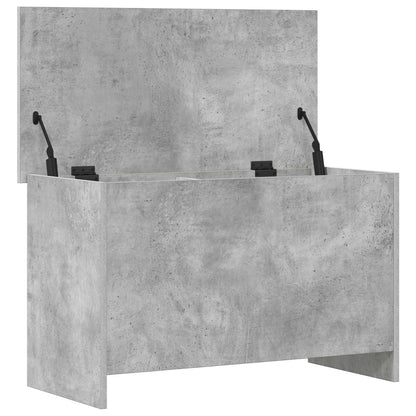 Opbergkist met opslag Betongrijs 80 x 40 x 50 cm Bewerkt hout
