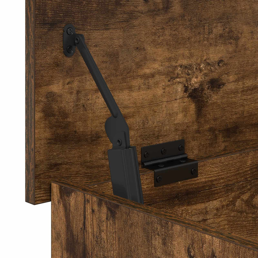 Opbergkist Gerookt eiken 80 x 40 x 50 cm Bewerkt hout