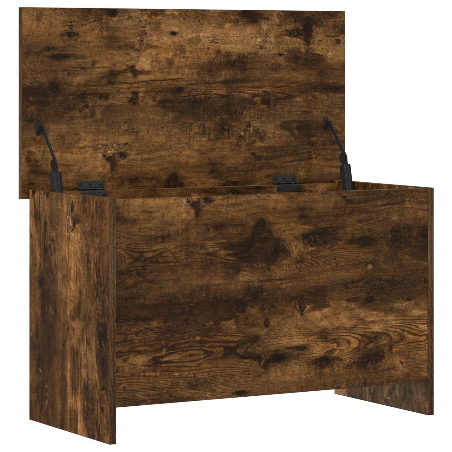 Opbergkist Gerookt eiken 80 x 40 x 50 cm Bewerkt hout