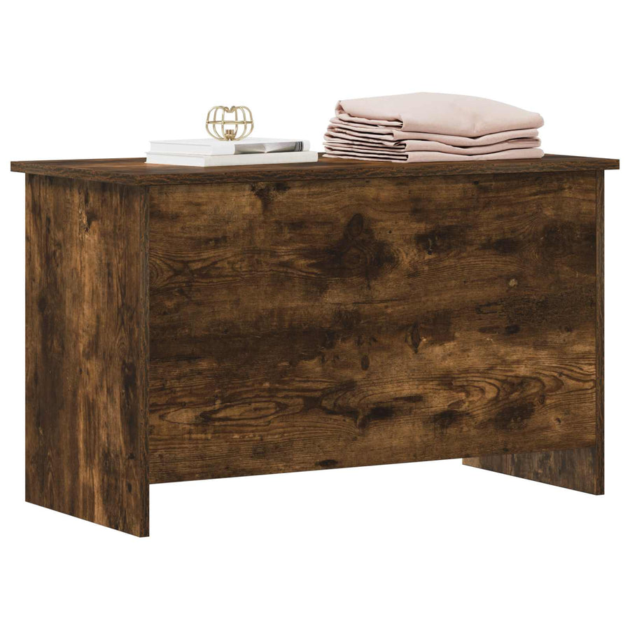 Opbergkist Gerookt eiken 80 x 40 x 50 cm Bewerkt hout