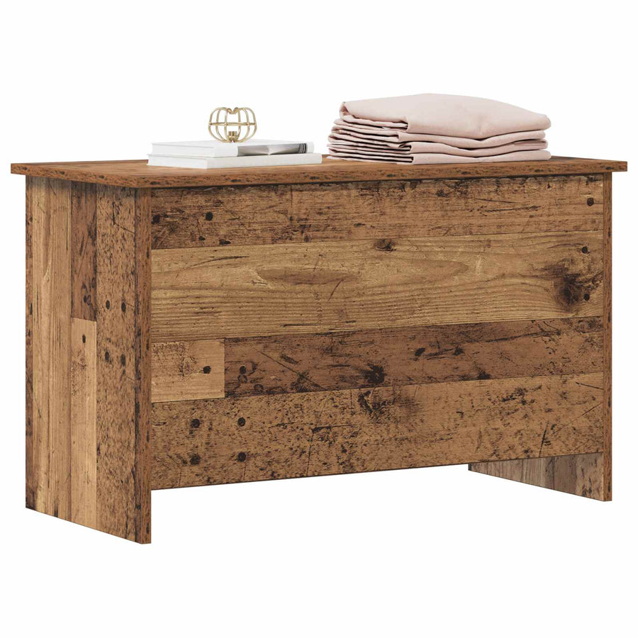 Opbergkist met opslag Oud hout 80 x 40 x 50 cm Bewerkt hout
