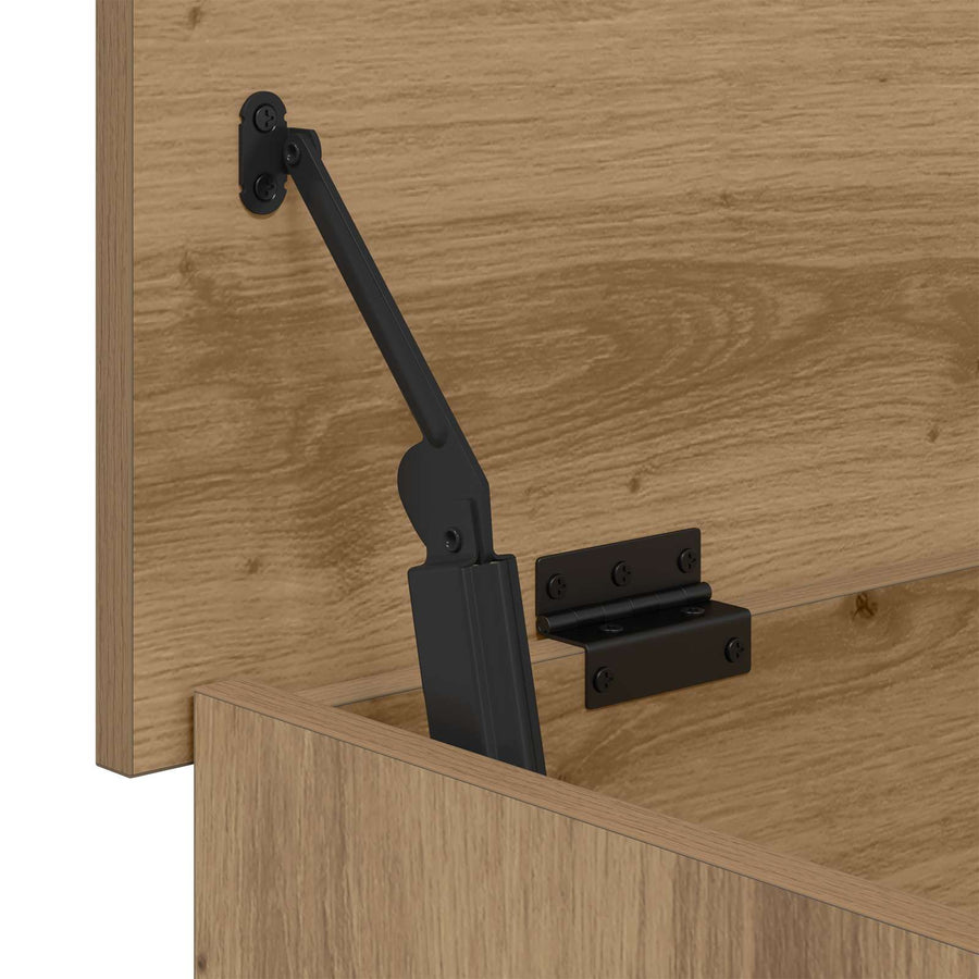 Opbergkist Artisanaal eiken 80 x 40 x 50 cm Bewerkt hout