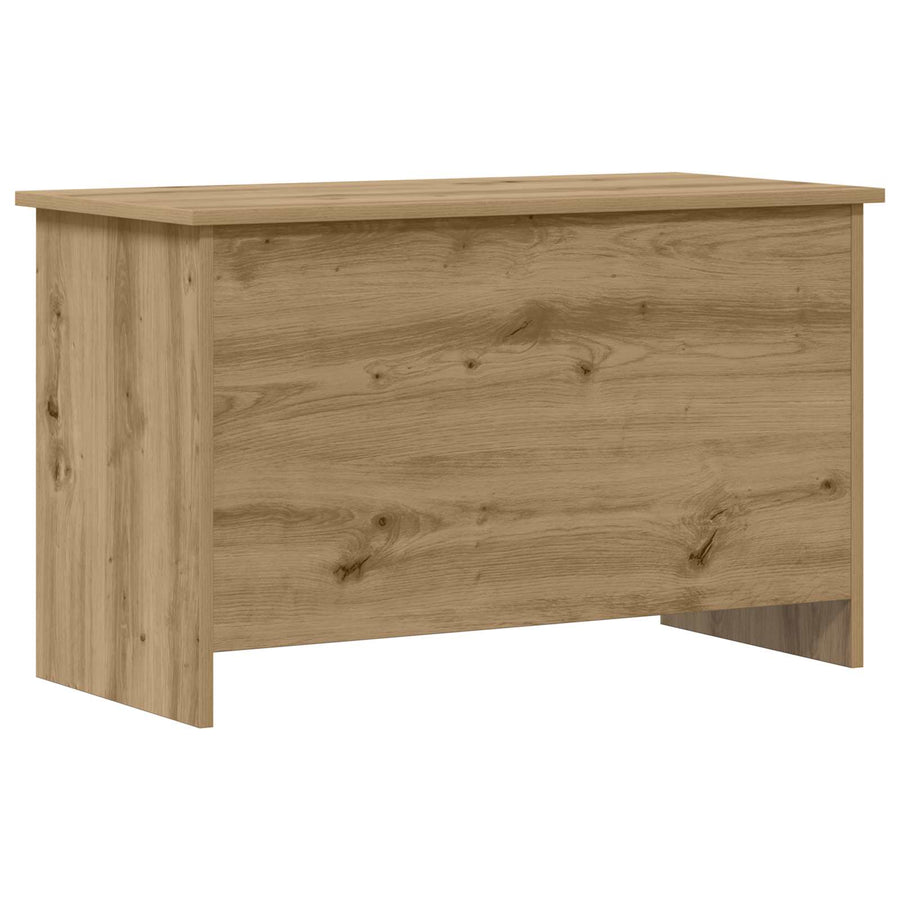 Opbergkist Artisanaal eiken 80 x 40 x 50 cm Bewerkt hout