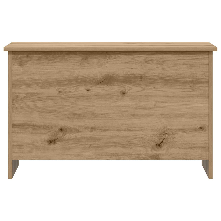 Opbergkist Artisanaal eiken 80 x 40 x 50 cm Bewerkt hout