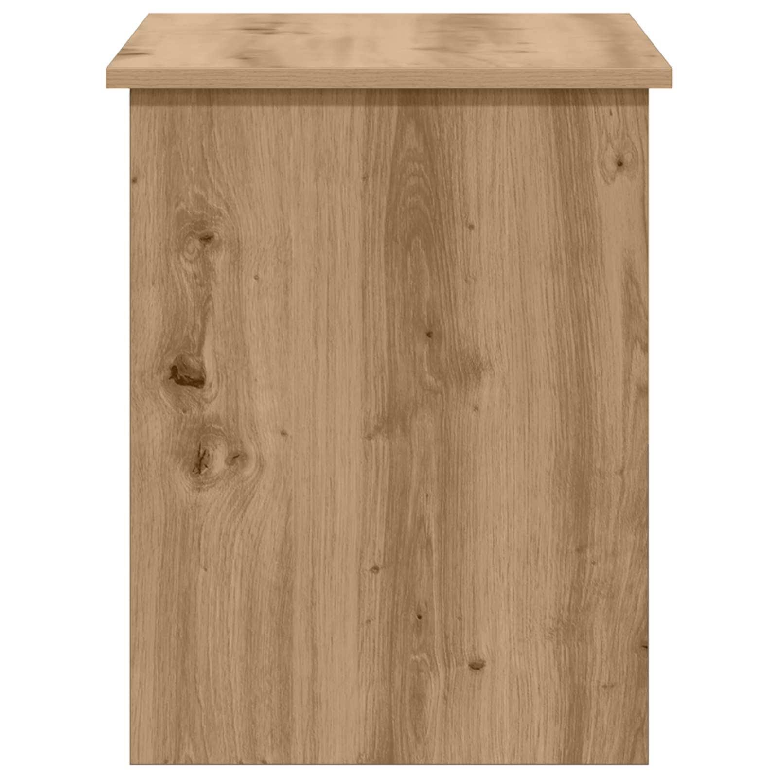 Opbergkist Artisanaal eiken 80 x 40 x 50 cm Bewerkt hout