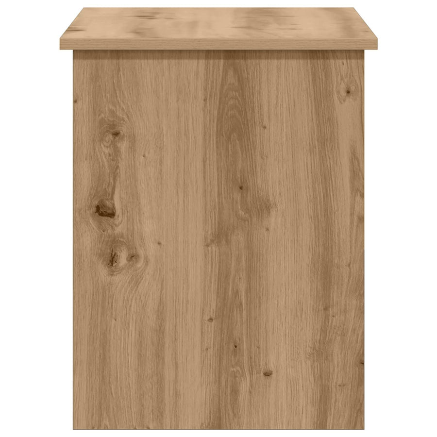 Opbergkist Artisanaal eiken 80 x 40 x 50 cm Bewerkt hout