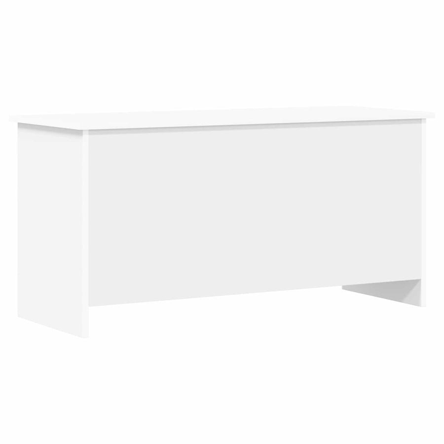 Opbergkist met opslag Wit 100 x 40 x 50 cm Bewerkt hout