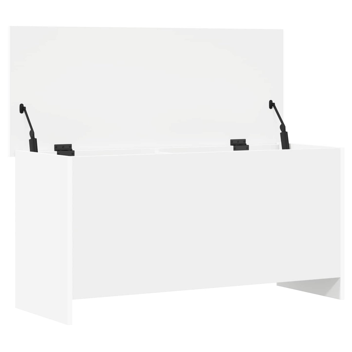 Opbergkist met opslag Wit 100 x 40 x 50 cm Bewerkt hout