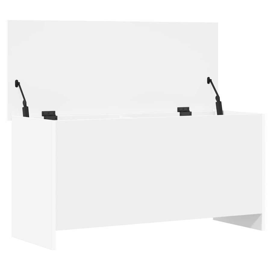 Opbergkist met opslag Wit 100 x 40 x 50 cm Bewerkt hout
