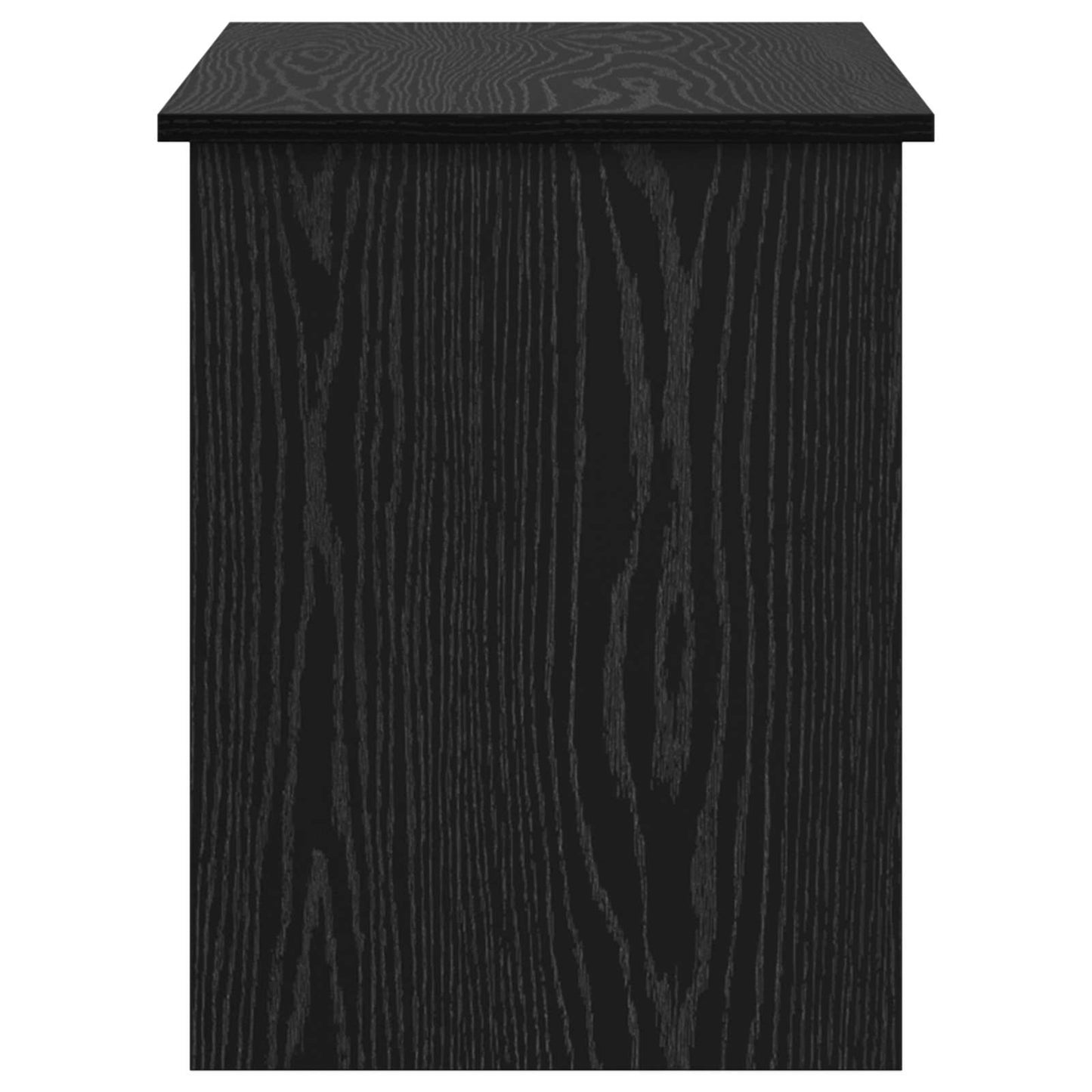 Opbergkist met opslag Zwart eiken 100 x 40 x 50 cm Bewerkt hout