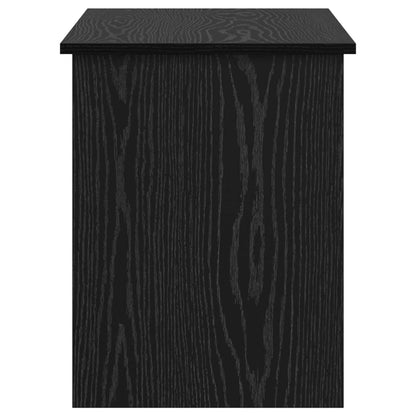 Opbergkist met opslag Zwart eiken 100 x 40 x 50 cm Bewerkt hout
