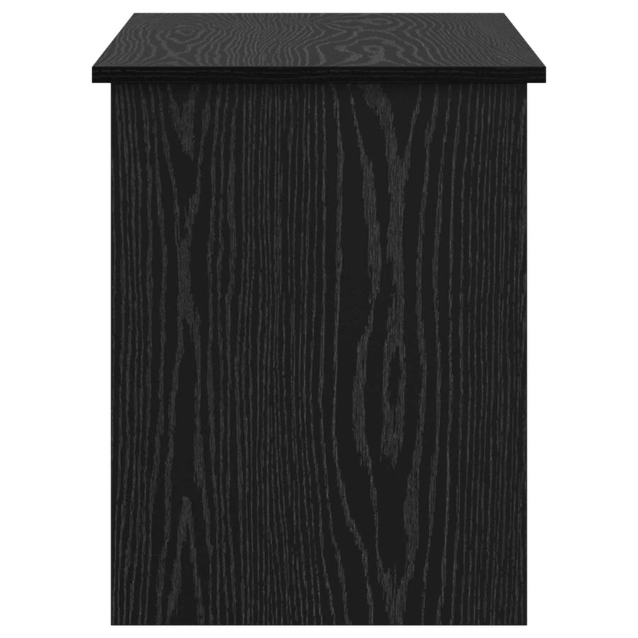 Opbergkist met opslag Zwart eiken 100 x 40 x 50 cm Bewerkt hout