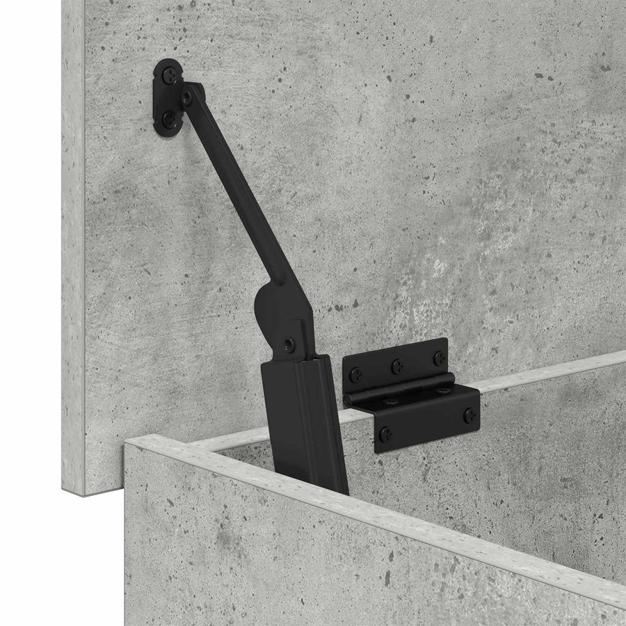 Opbergkist met opslag Betongrijs 100 x 40 x 50 cm Bewerkt hout