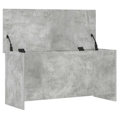 Opbergkist met opslag Betongrijs 100 x 40 x 50 cm Bewerkt hout