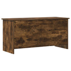 Opbergkist bewerkt hout 100x40x50 cm gerookt eiken