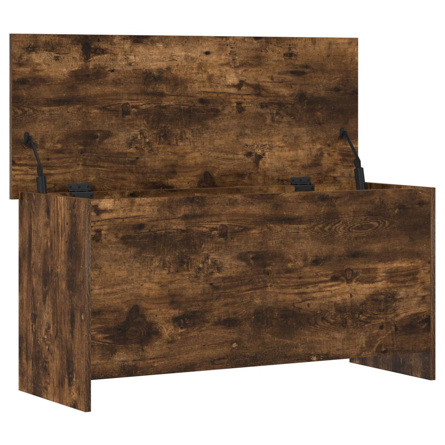 Opbergkist Gerookt eiken 100 x 40 x 50 cm Bewerkt hout